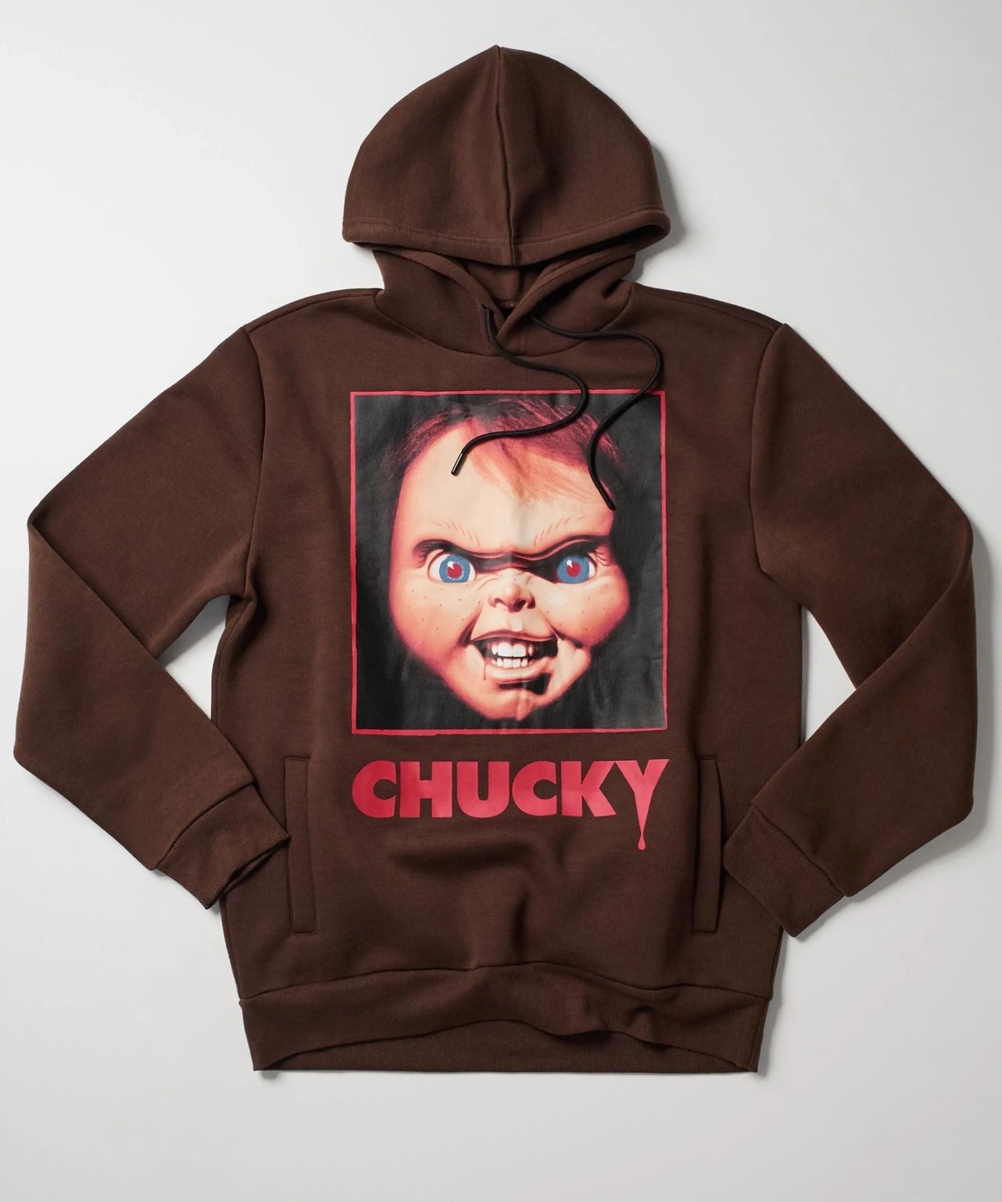chucky_graphic_print_hoodie__brown_0.webp Clearance Chucky Graphic Print Hoodie - Brown Hoodies | Hoodies