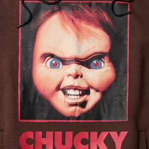 Clearance Chucky Graphic Print Hoodie - Brown Hoodies | Hoodies