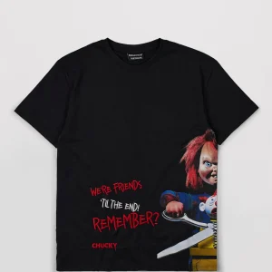 Outlet Chucky Short Sleeve Tee - Black Graphic Tees