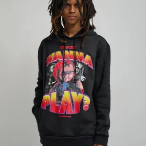 New Chucky Wanna Play Graphic Print Hoodie Hoodies | Hoodies