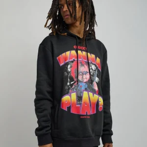 New Chucky Wanna Play Graphic Print Hoodie Hoodies | Hoodies