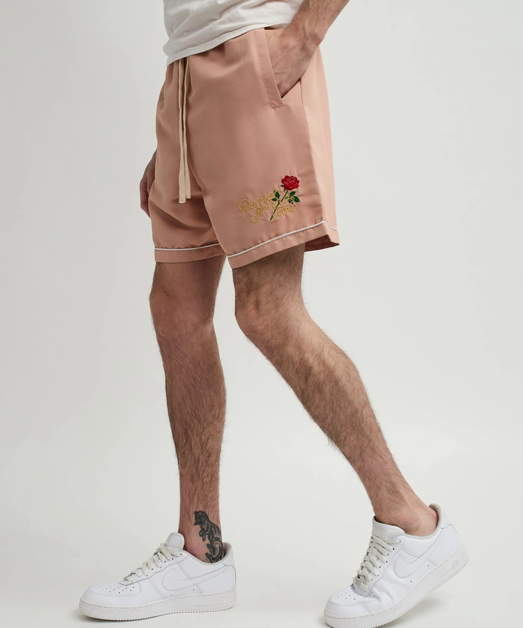 clubmaster_embroidered_shorts__sand_1.webp Store Clubmaster Embroidered Shorts - Sand Shop All Bottoms | Shorts