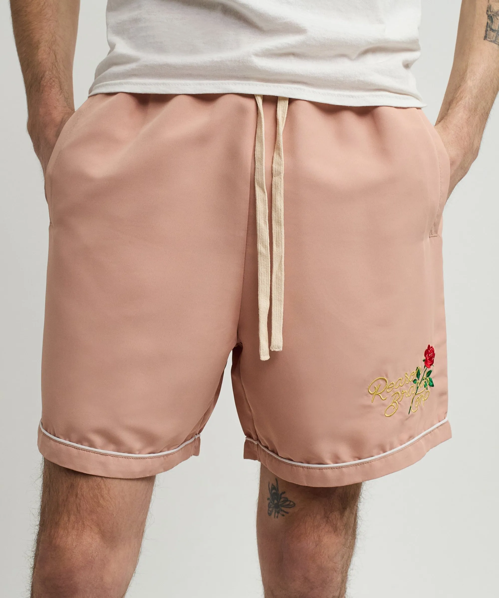 clubmaster_embroidered_shorts__sand_3.webp Store Clubmaster Embroidered Shorts - Sand Shop All Bottoms | Shorts