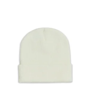 New Cozy Henny Embroidered Patch Beanie - White Beanies | Hats
