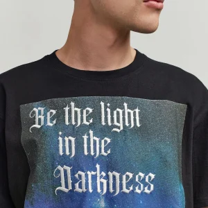 New Darkness Short Sleeve Graphic Print Tee - Black Graphic Tees