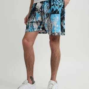 Flash Sale District Linen Texture Allover Print Shorts - Blue Shop All Bottoms | Shorts