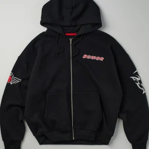 New Dodge Demon Full Zip Back Print Hoodie - Black Hoodies | Hoodies