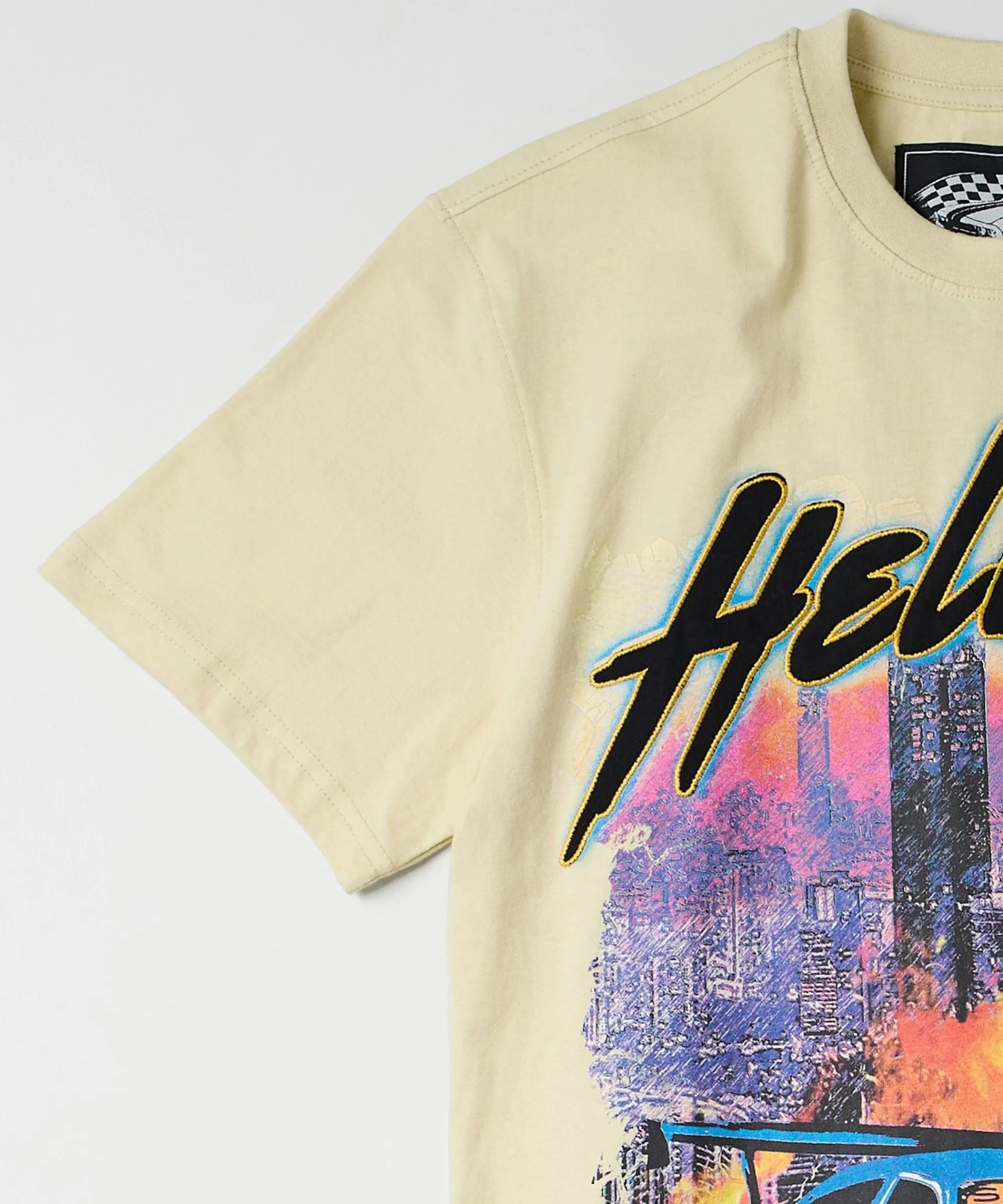 dodge_hellcat_short_sleeve_tee__khaki_2.webp Discount Dodge Hellcat Short Sleeve Tee - Khaki Graphic Tees