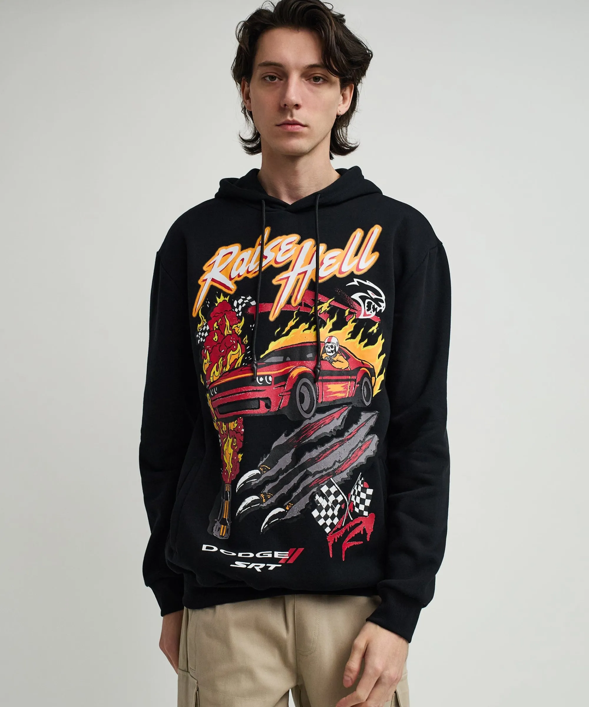 dodge_raise_hell_graphic_print_hoodie__black_0.webp Outlet Dodge Raise Hell Graphic Print Hoodie - Black Hoodies | Hoodies