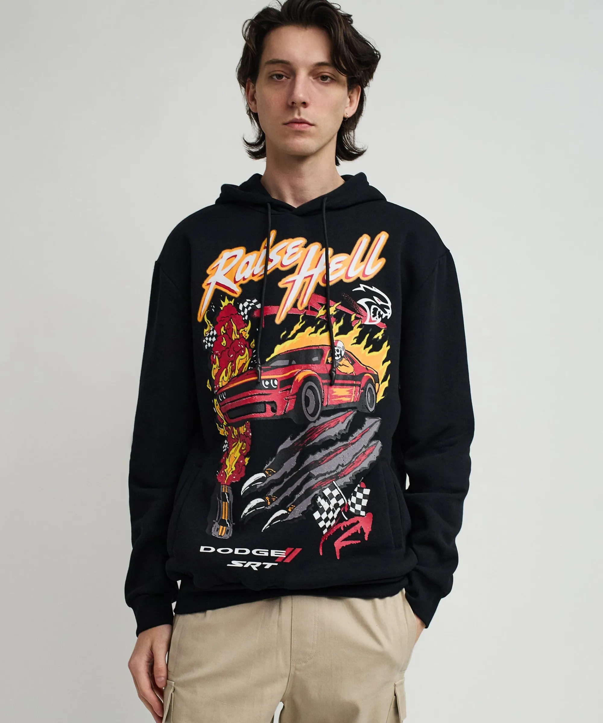 dodge_raise_hell_graphic_print_hoodie__black_3.webp Outlet Dodge Raise Hell Graphic Print Hoodie - Black Hoodies | Hoodies