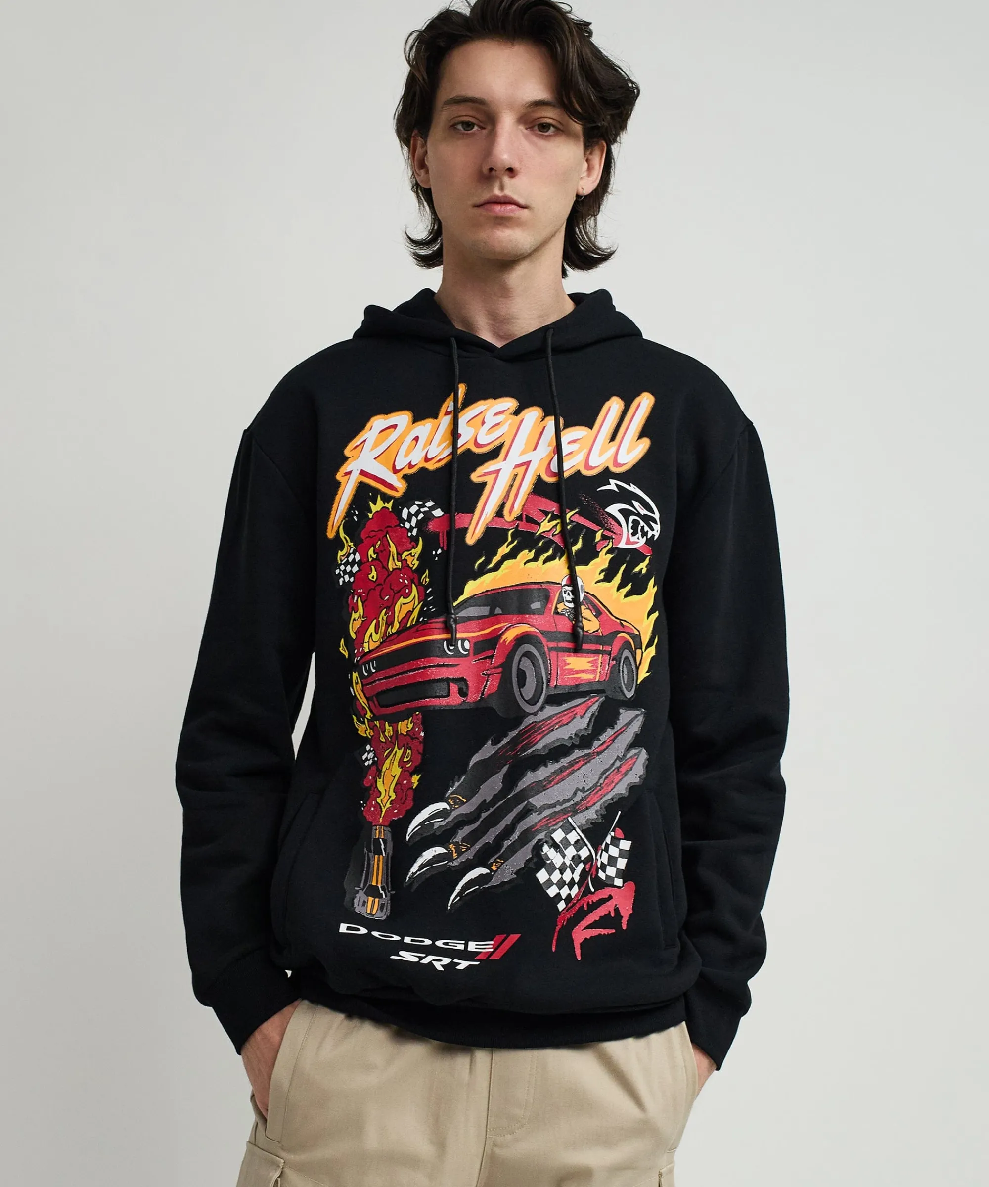 dodge_raise_hell_graphic_print_hoodie__black_4.webp Outlet Dodge Raise Hell Graphic Print Hoodie - Black Hoodies | Hoodies