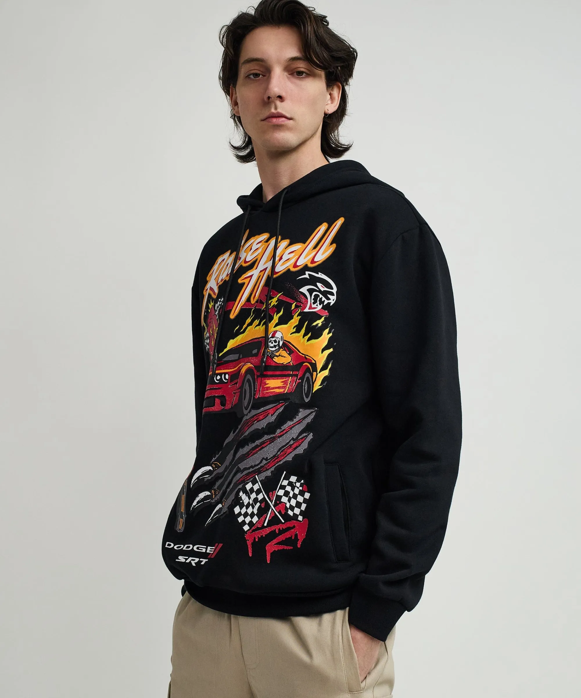 dodge_raise_hell_graphic_print_hoodie__black_5.webp Outlet Dodge Raise Hell Graphic Print Hoodie - Black Hoodies | Hoodies