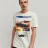 Flash Sale Dodge Retro Short Sleeve Tee - Cream Graphic Tees