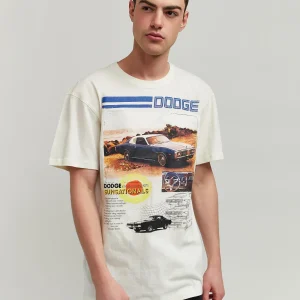Flash Sale Dodge Retro Short Sleeve Tee - Cream Graphic Tees
