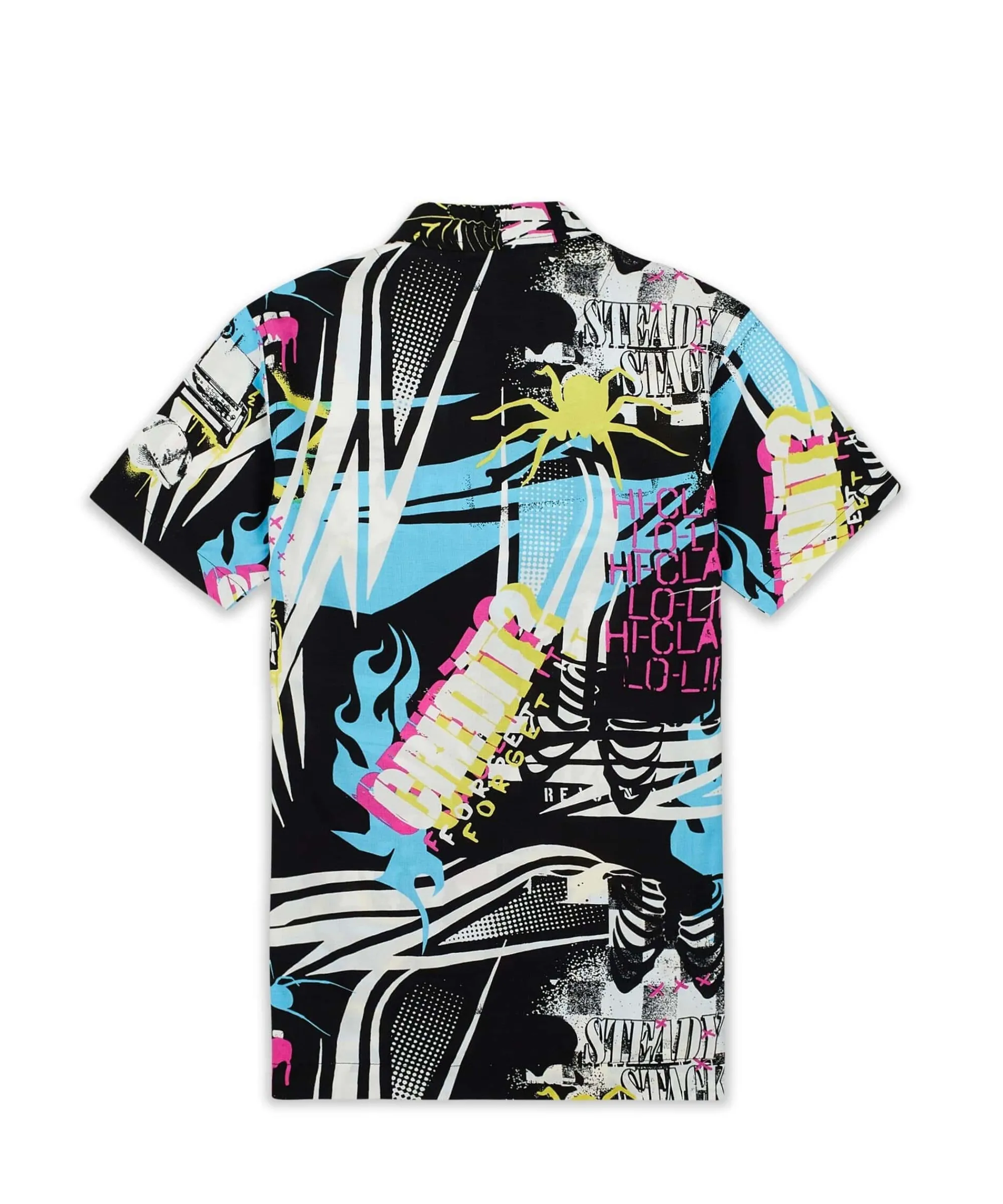 dont_quit_allover_print_short_sleeve_shirt_2.webp Clearance Don't Quit Allover Print Short Sleeve Shirt Button Downs