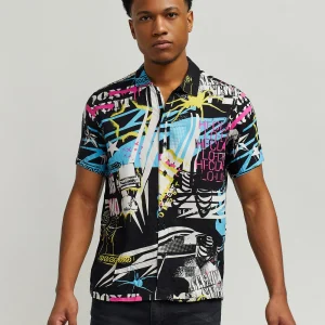 Clearance Don't Quit Allover Print Short Sleeve Shirt Button Downs