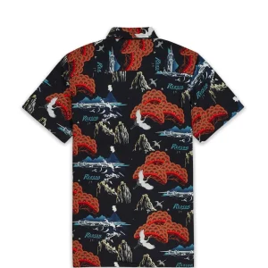 Clearance Eruption Allover Print Short Sleeve Shirt Button Downs