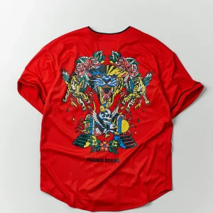 Sale Fearless Baseball Jersey - Red Jerseys | Graphic Tees