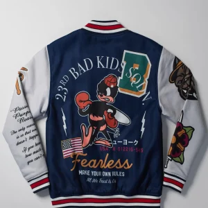 Shop Fearless Varsity Jacket - Blue Varsity Jackets