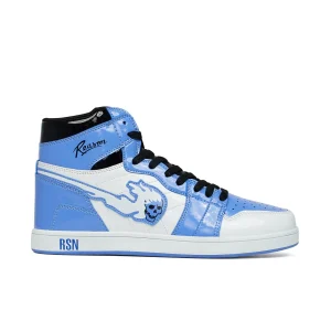 Discount Flaming Skull Sneakers - Light Blue Sneakers