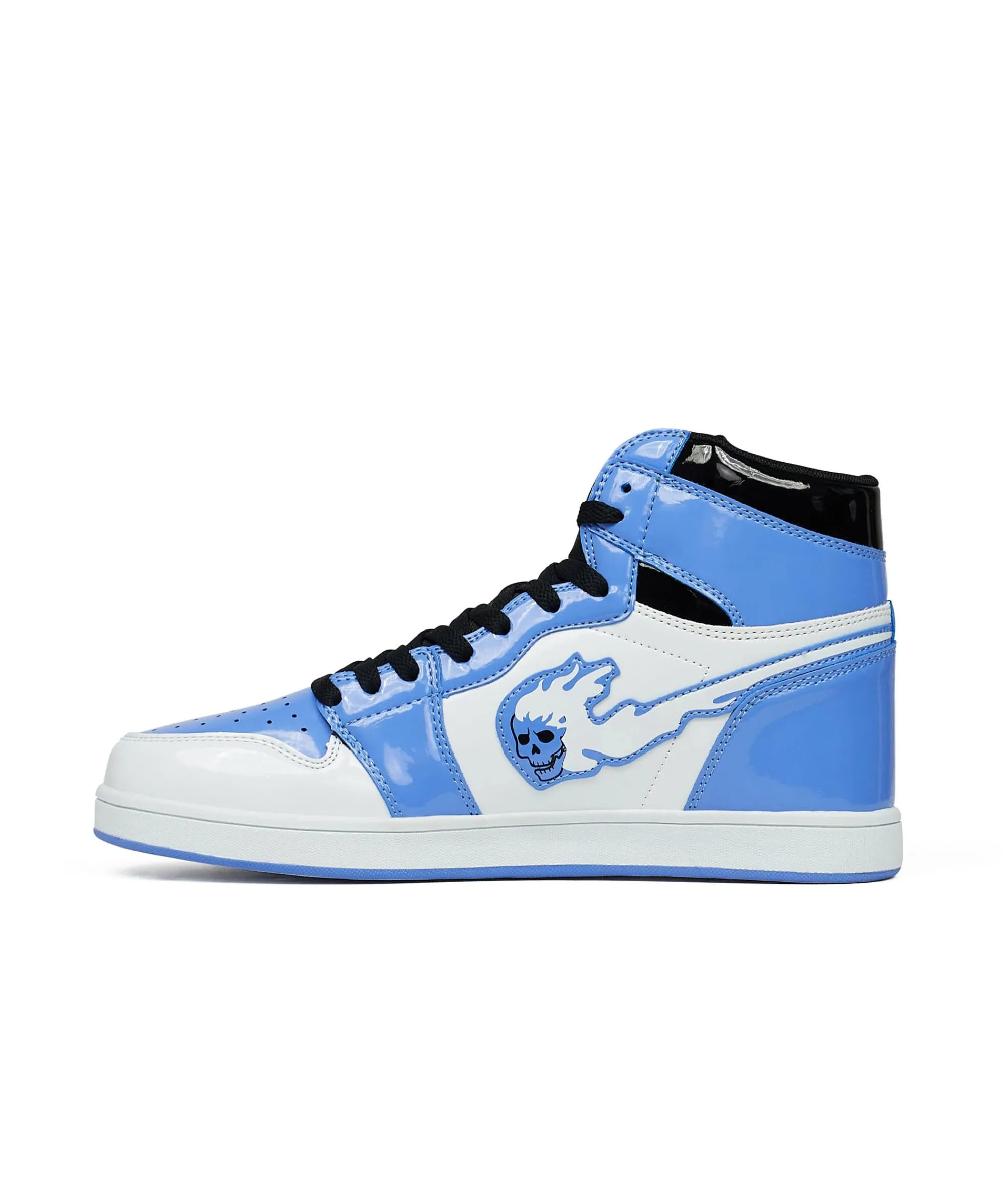flaming_skull_sneakers__light_blue_3.webp Discount Flaming Skull Sneakers - Light Blue Sneakers