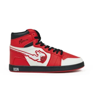 Cheap Flaming Skull Sneakers - Red Sneakers