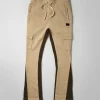 Fashion Flare Fleece Sweatpants - Beige Sweatpants