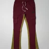 Clearance Flare Fleece Sweatpants - Burgundy Sweatpants