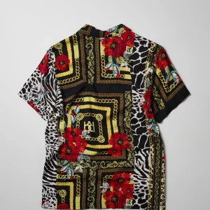 Clearance Floral & Chains Short Sleeve Woven Shirt Button Downs