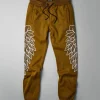 Online Fly Higher Rhinestone Fleece Pants - Olive Green Sweatpants