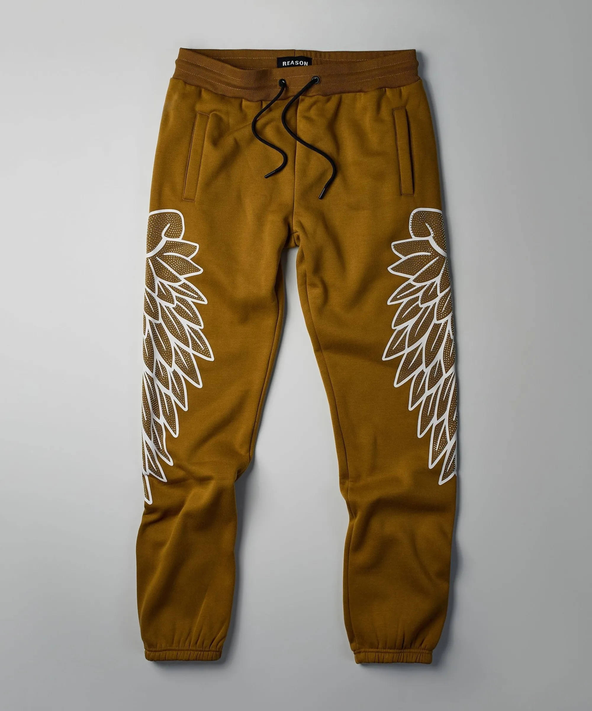 fly_higher_rhinestone_fleece_pants__olive_green_0.webp Online Fly Higher Rhinestone Fleece Pants - Olive Green Sweatpants