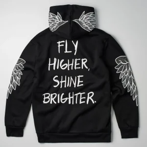 Cheap Fly Higher Rhinestone Hoodie - Black Hoodies | Hoodies