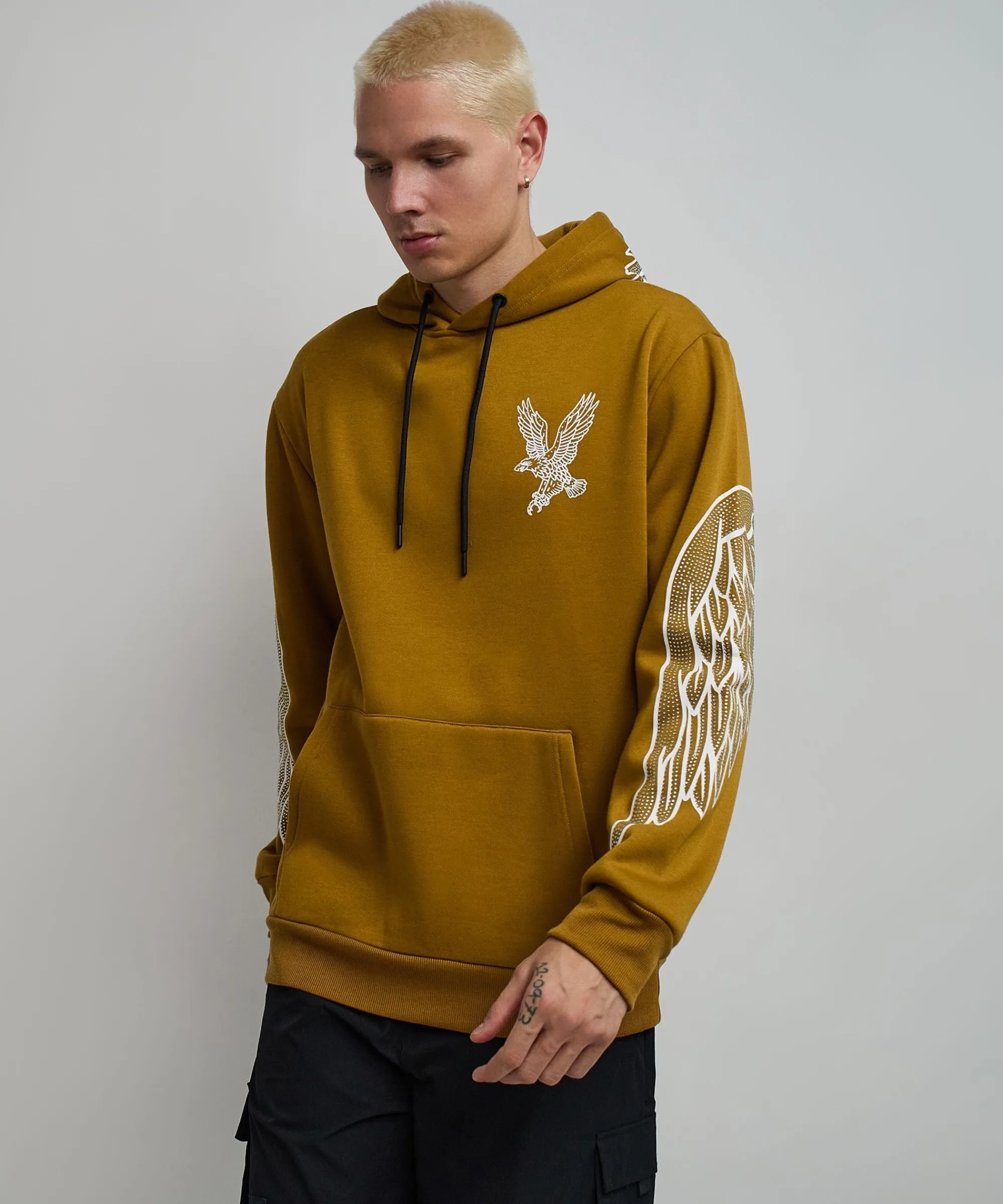 fly_higher_rhinestone_hoodie__olive_green_5.webp Discount Fly Higher Rhinestone Hoodie - Olive Green Hoodies | Hoodies