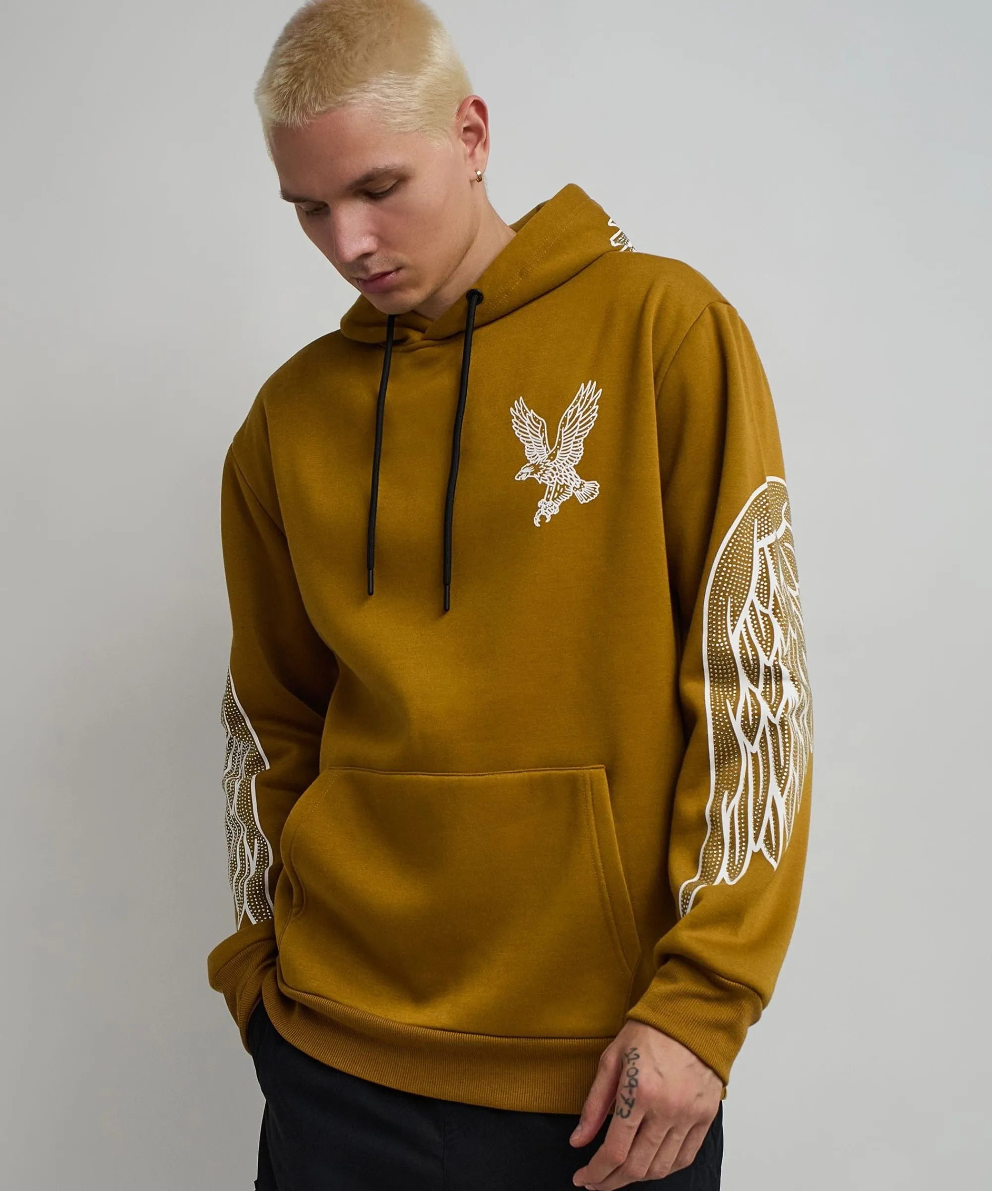 fly_higher_rhinestone_hoodie__olive_green_6.webp Discount Fly Higher Rhinestone Hoodie - Olive Green Hoodies | Hoodies