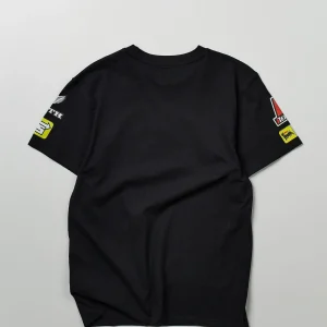 Clearance Foreign Racing Speed Short Sleeve Graphic Print Tee - Black Graphic Tees