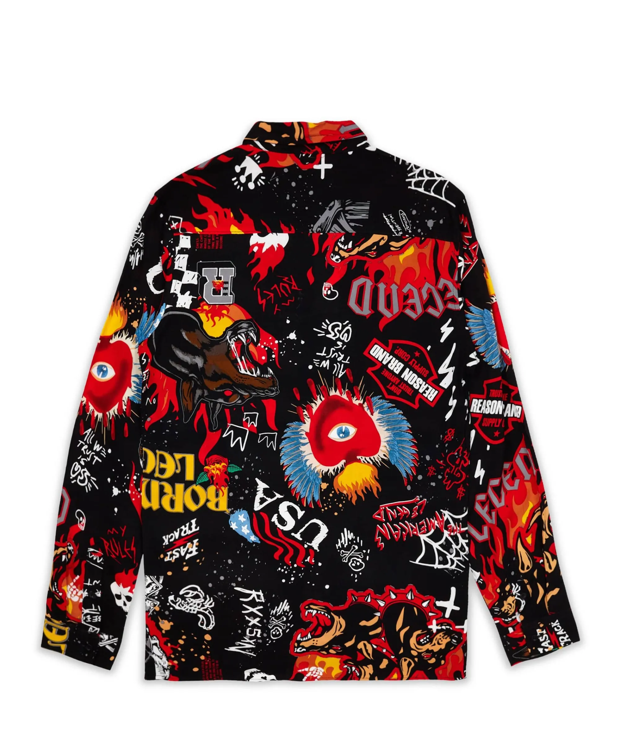 fury_graffiti_allover_print_long_sleeve_shirt_2.webp Hot Fury Graffiti Allover Print Long Sleeve Shirt Button Downs