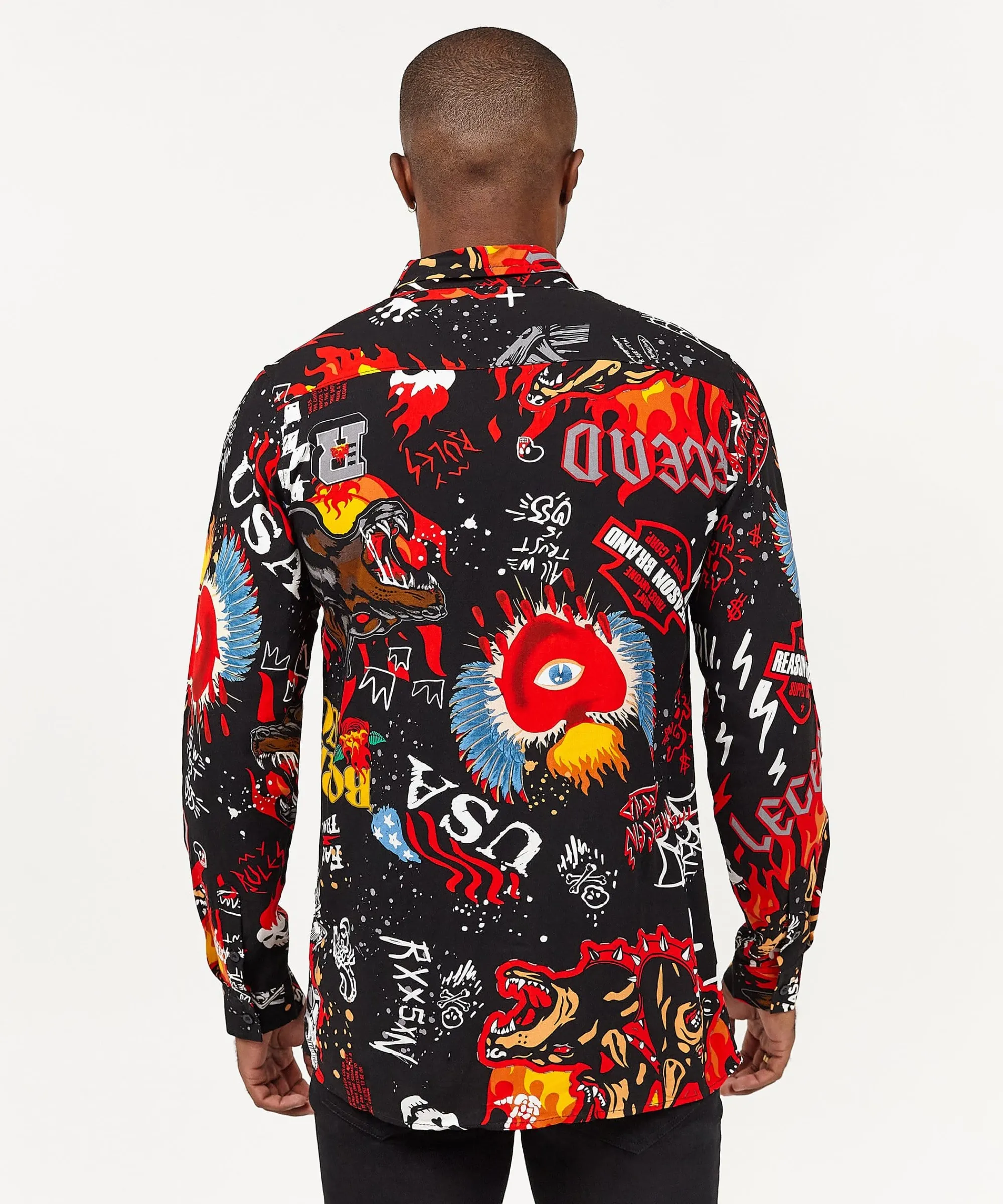 fury_graffiti_allover_print_long_sleeve_shirt_4.webp Hot Fury Graffiti Allover Print Long Sleeve Shirt Button Downs