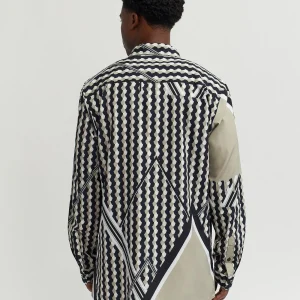 Discount Geo Print Long Sleeve Woven Shirt Button Downs