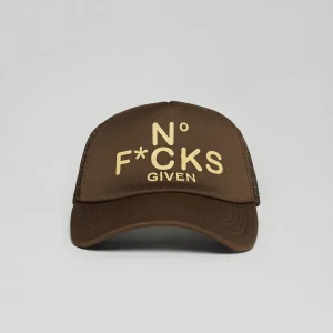 Cheap Given Print Trucker Hat - Brown Hats