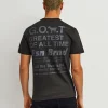 Cheap Goat Utility Stretch Tech Nylon Cargo Short Sleeve Tee Shirt - Black Graphic Tees
