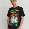 Flash Sale Good Vibes Only Short Sleeve Tee - Black Graphic Tees