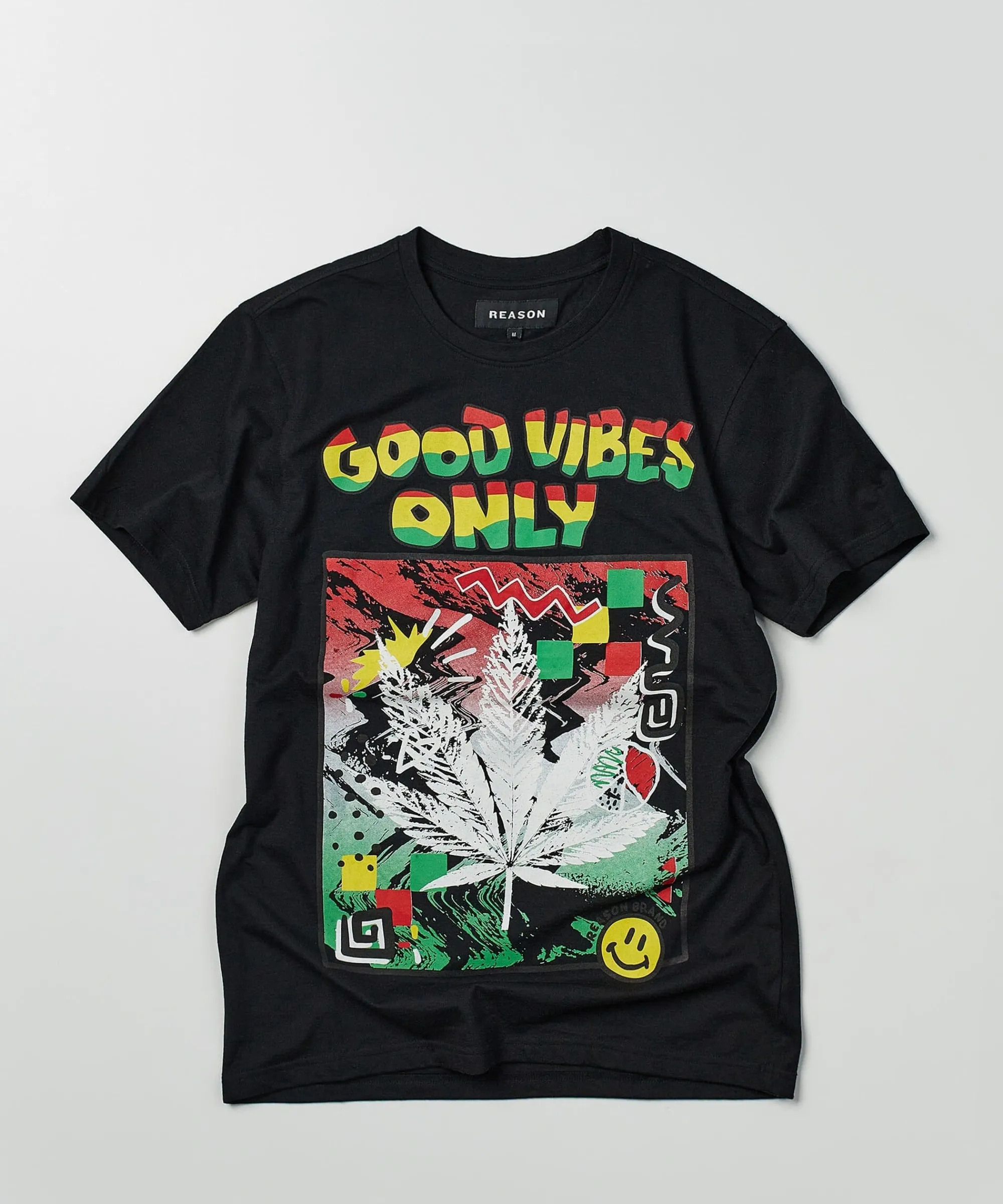 good_vibes_only_short_sleeve_tee__black_1.webp Flash Sale Good Vibes Only Short Sleeve Tee - Black Graphic Tees