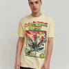 Discount Good Vibes Only Short Sleeve Tee - Khaki Graphic Tees