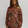 Cheap Gritty Coaches Jacket - Brown Lightweight Jackets