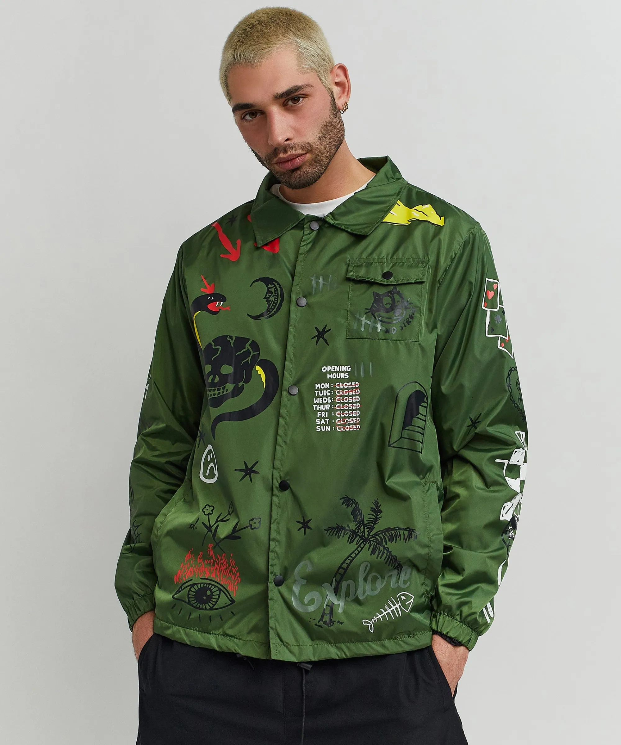 gritty_coaches_jacket__olive_green_0.webp Fashion Gritty Coaches Jacket - Olive Green Lightweight Jackets