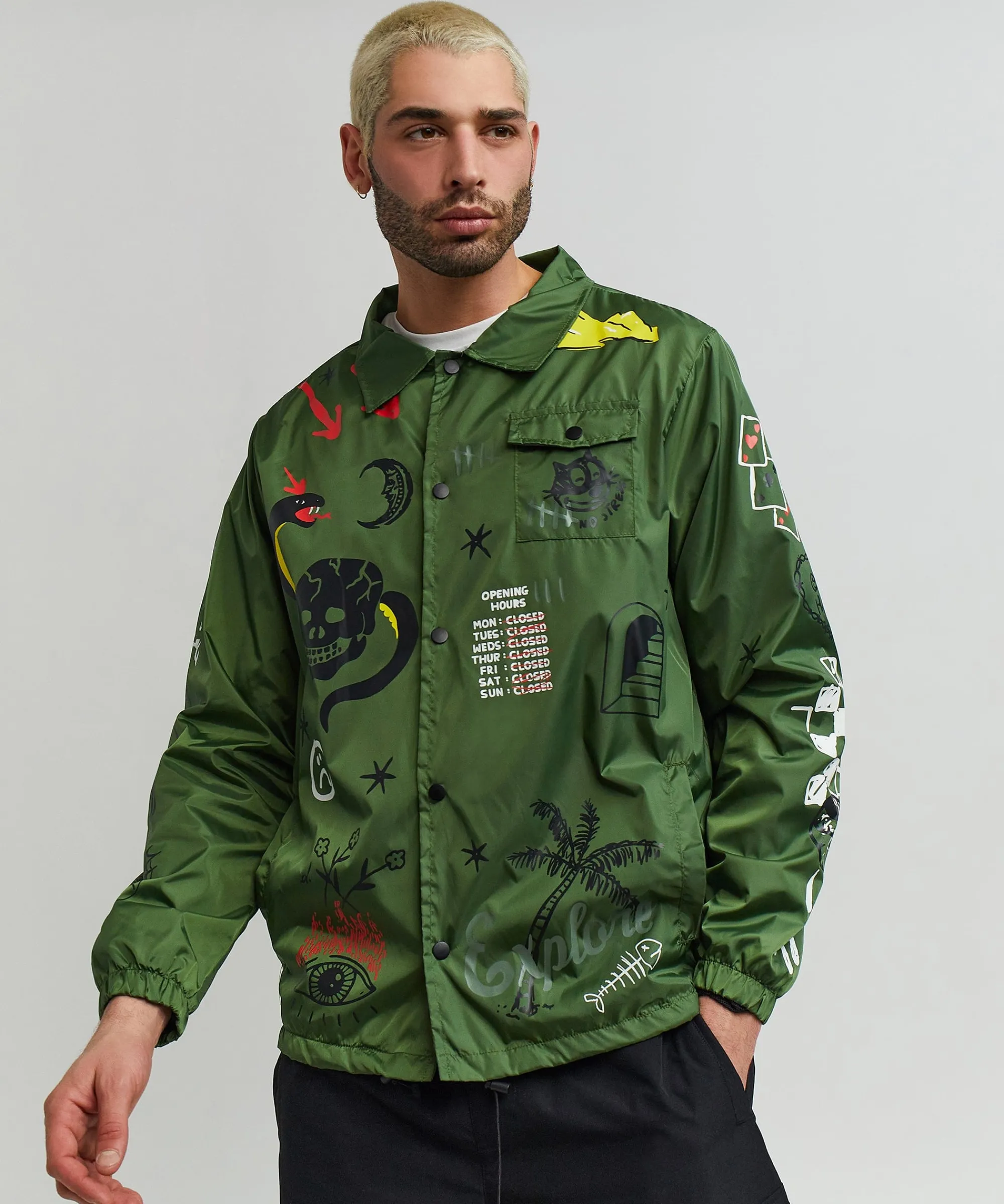 gritty_coaches_jacket__olive_green_2.webp Fashion Gritty Coaches Jacket - Olive Green Lightweight Jackets