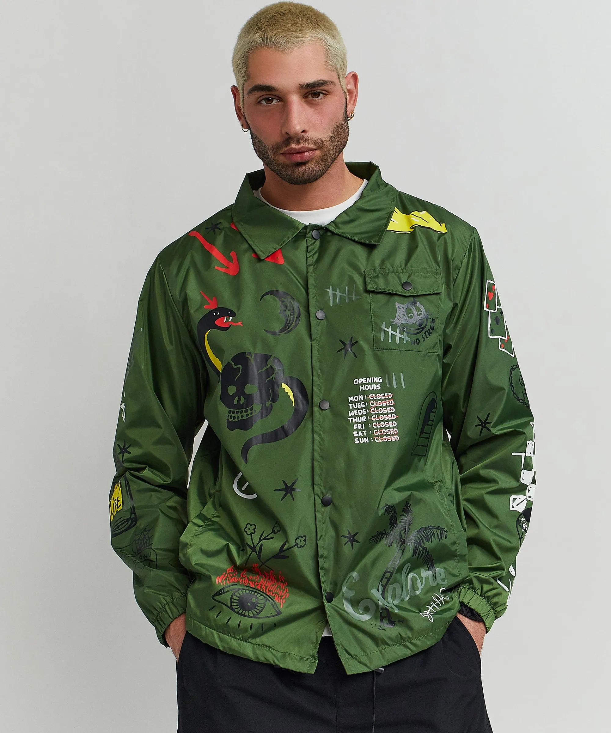 gritty_coaches_jacket__olive_green_3.webp Fashion Gritty Coaches Jacket - Olive Green Lightweight Jackets
