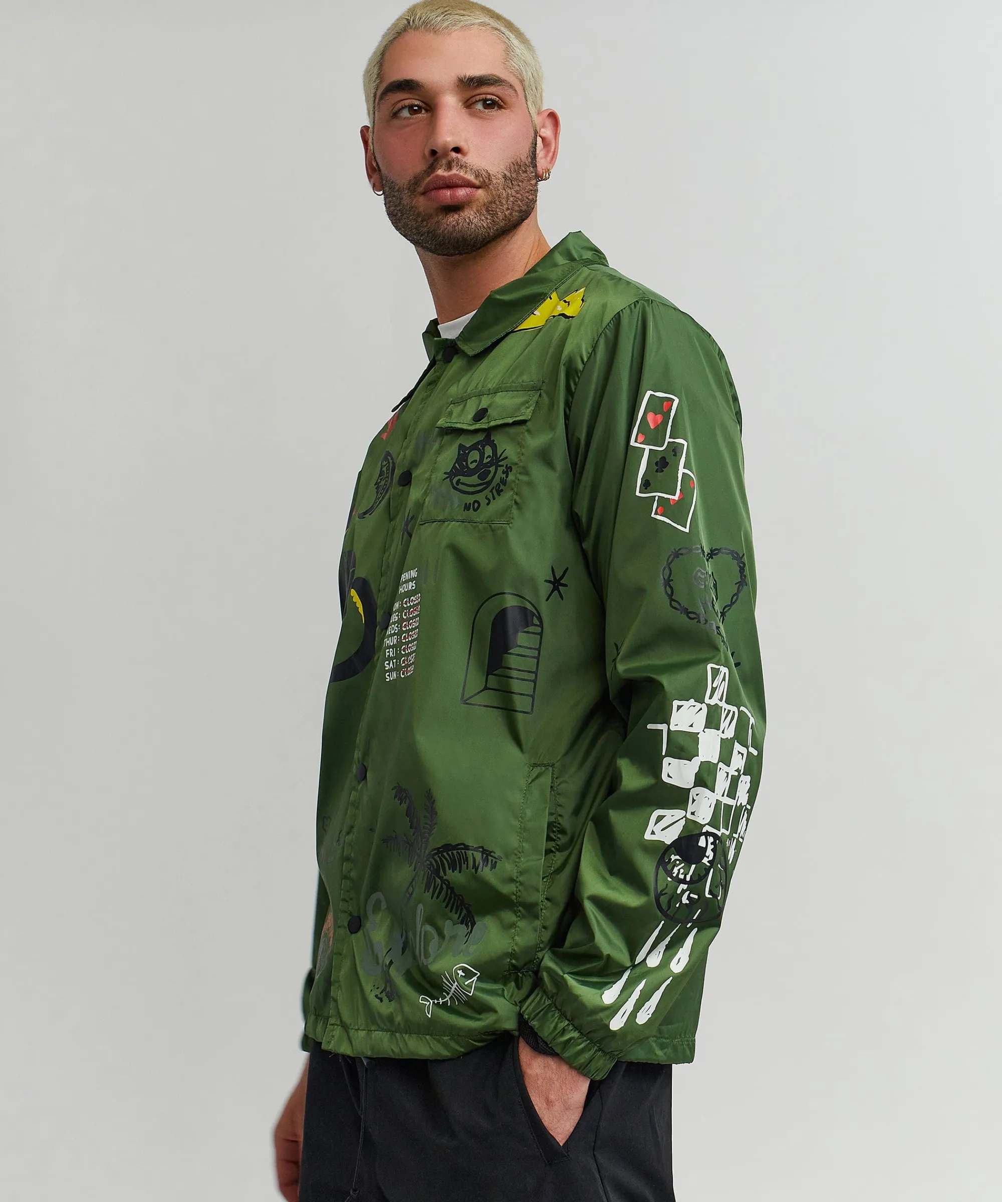 gritty_coaches_jacket__olive_green_5.webp Fashion Gritty Coaches Jacket - Olive Green Lightweight Jackets