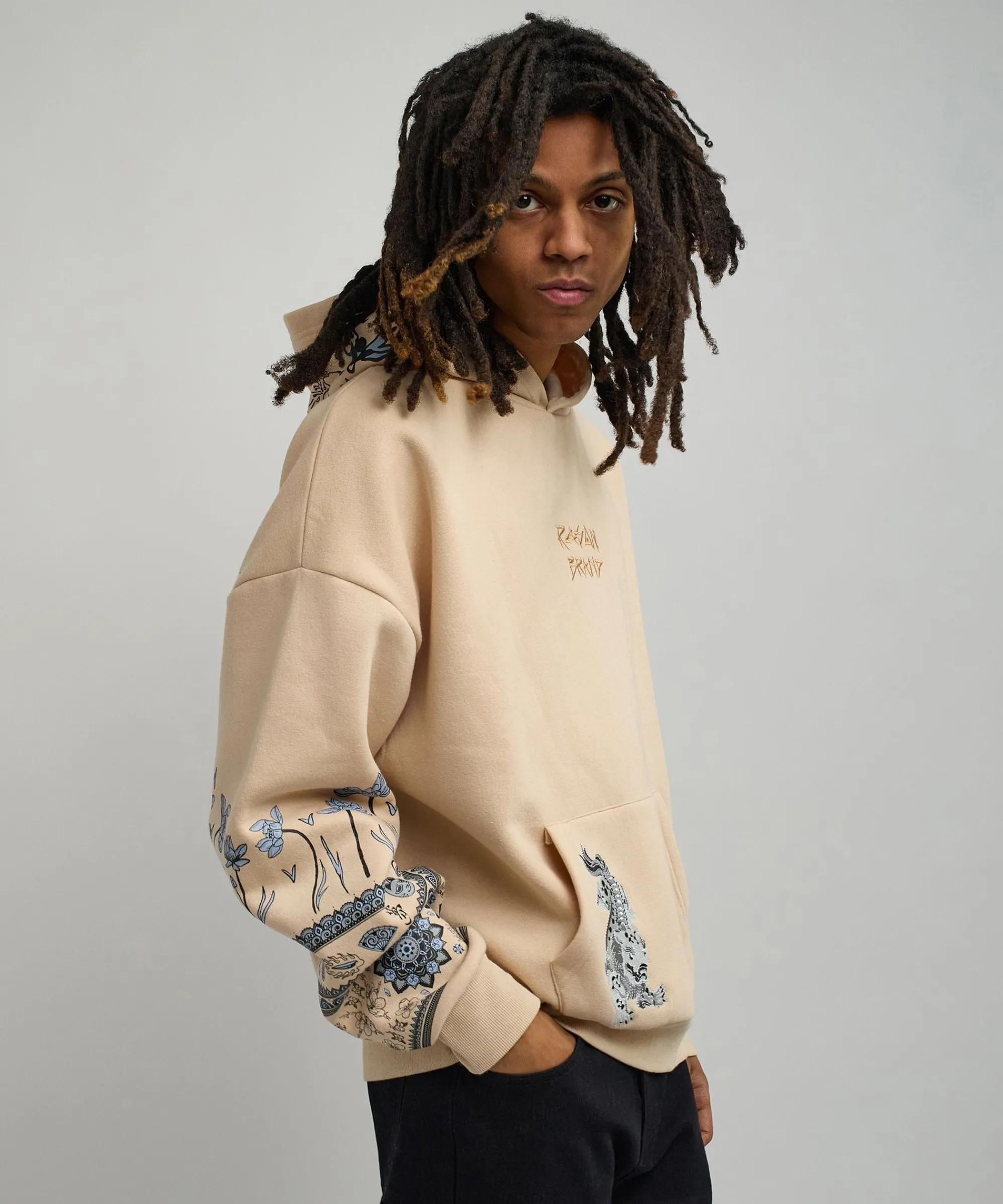 guardian_embroidered_hoodie__khaki_4.webp Shop Guardian Embroidered Hoodie - Khaki Hoodies | Hoodies