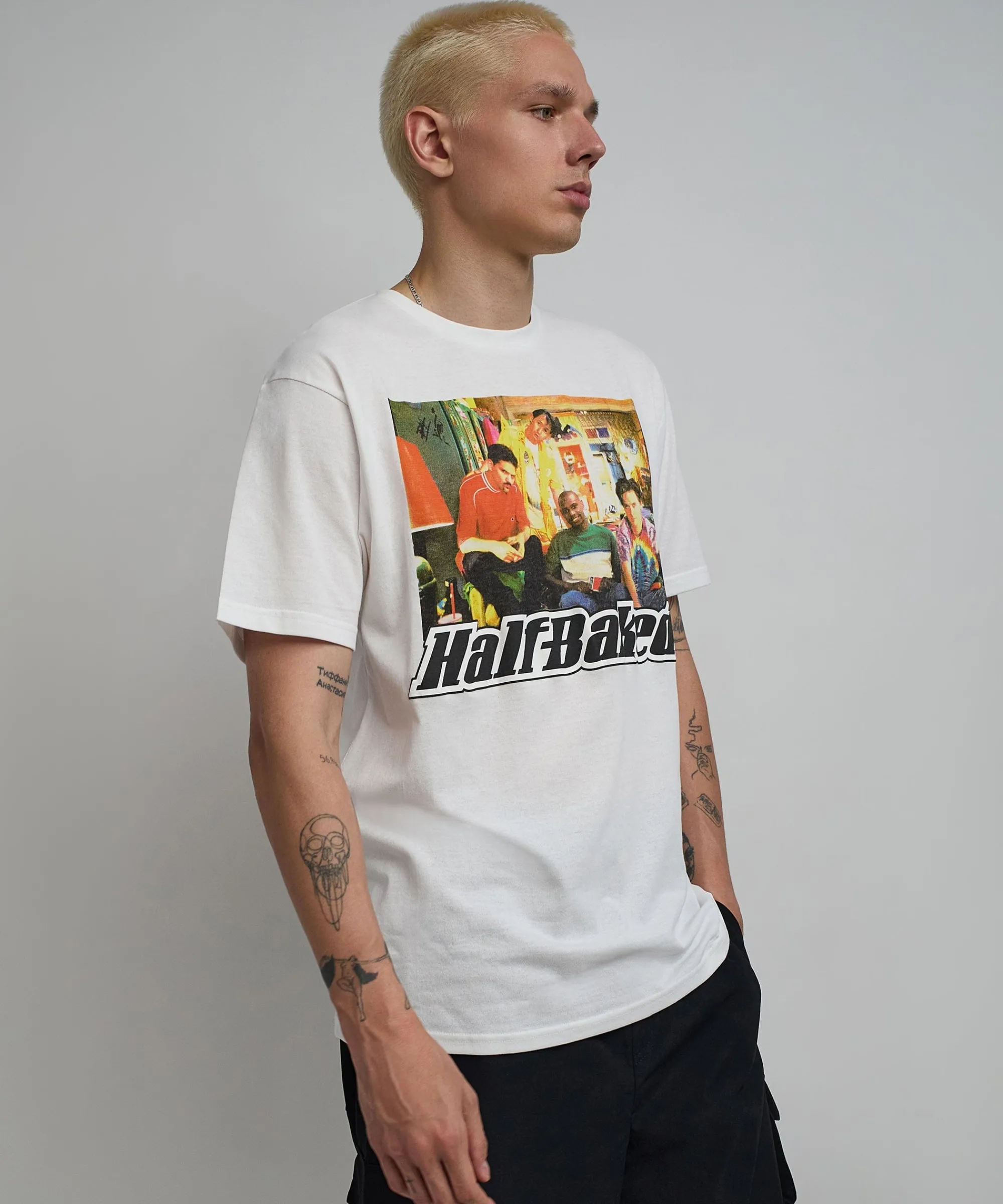 half_baked_couch_short_sleeve_tee__white_3.webp Outlet Half Baked Couch Short Sleeve Tee - White Graphic Tees